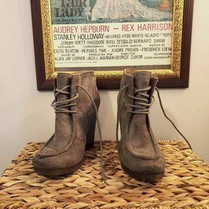 Nine West Vintage America Grey Suede Booties